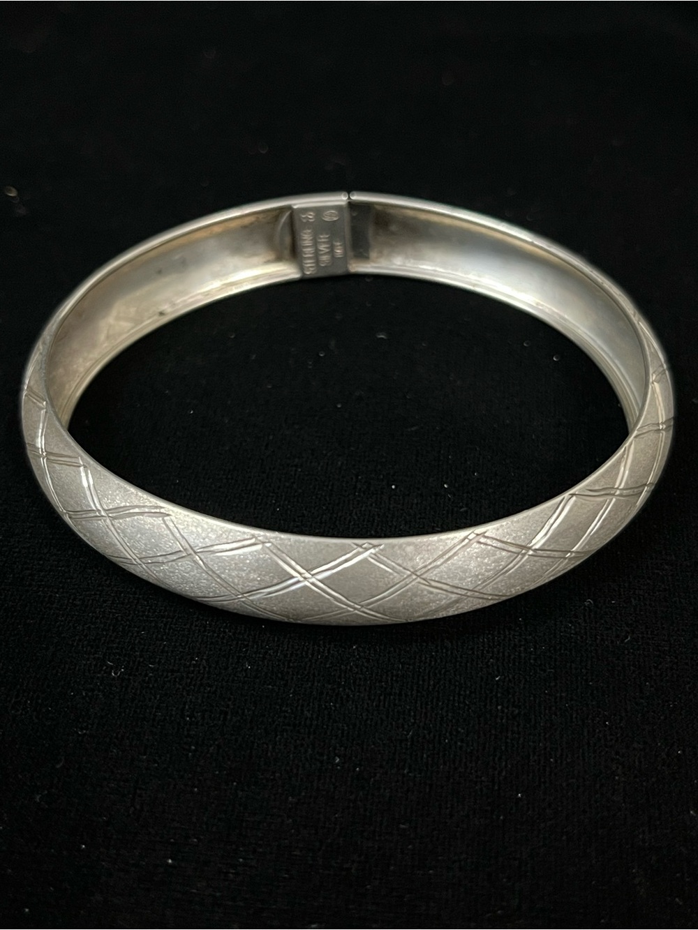 Vintage Stefani Argento Italy Sterling Silver Bangle Bracelet 1821